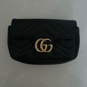 Gucci black quilted mini bag
